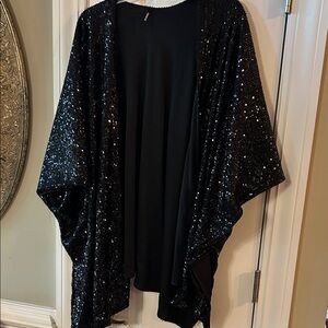 Torrid Black Sequin Cape